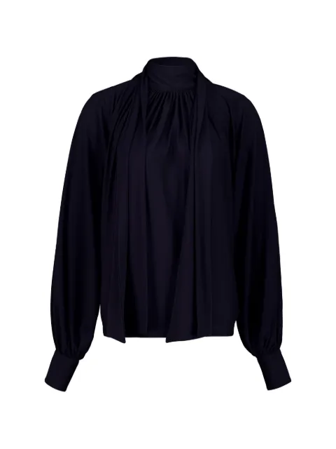 Ferragamo slit-detail gathered blouse