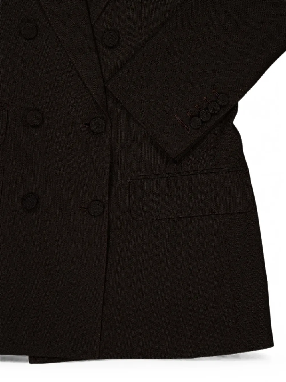 TOM FORD Double-breasted Peak-lapel Blazer in Brown, view 4