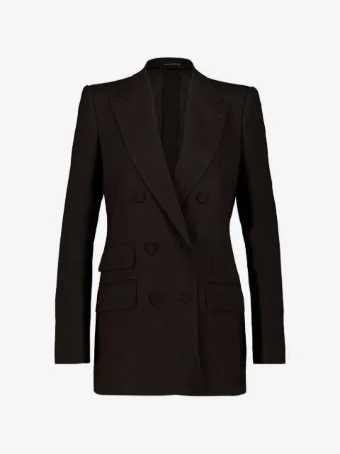 TOM FORD double-breasted peak-lapel blazer