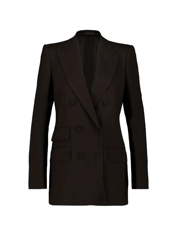 Tom Ford Double-breasted Peak-lapel Blazer in Brown