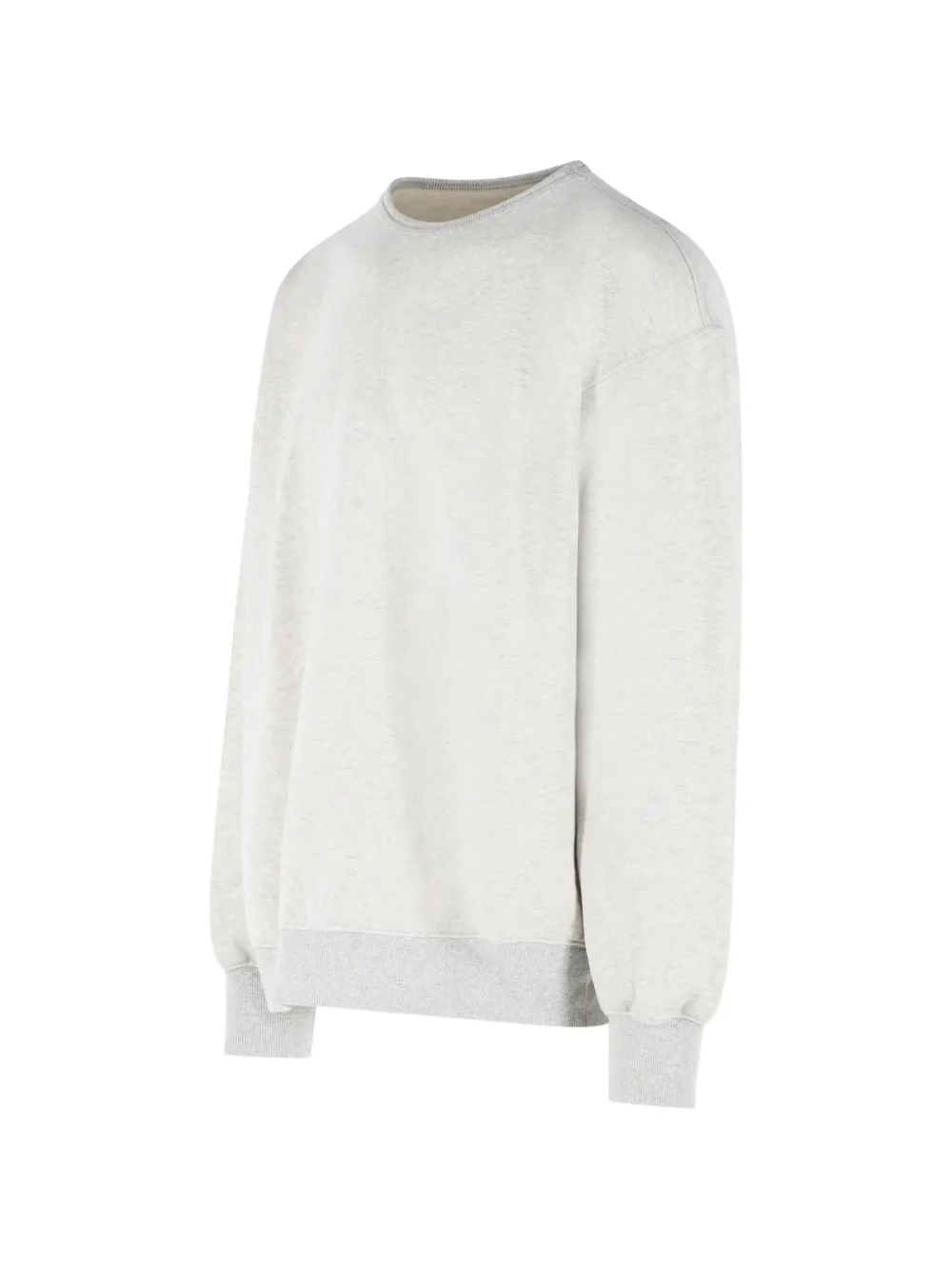 Maison Margiela Sweater met ronde hals en denim patchwork Grijs