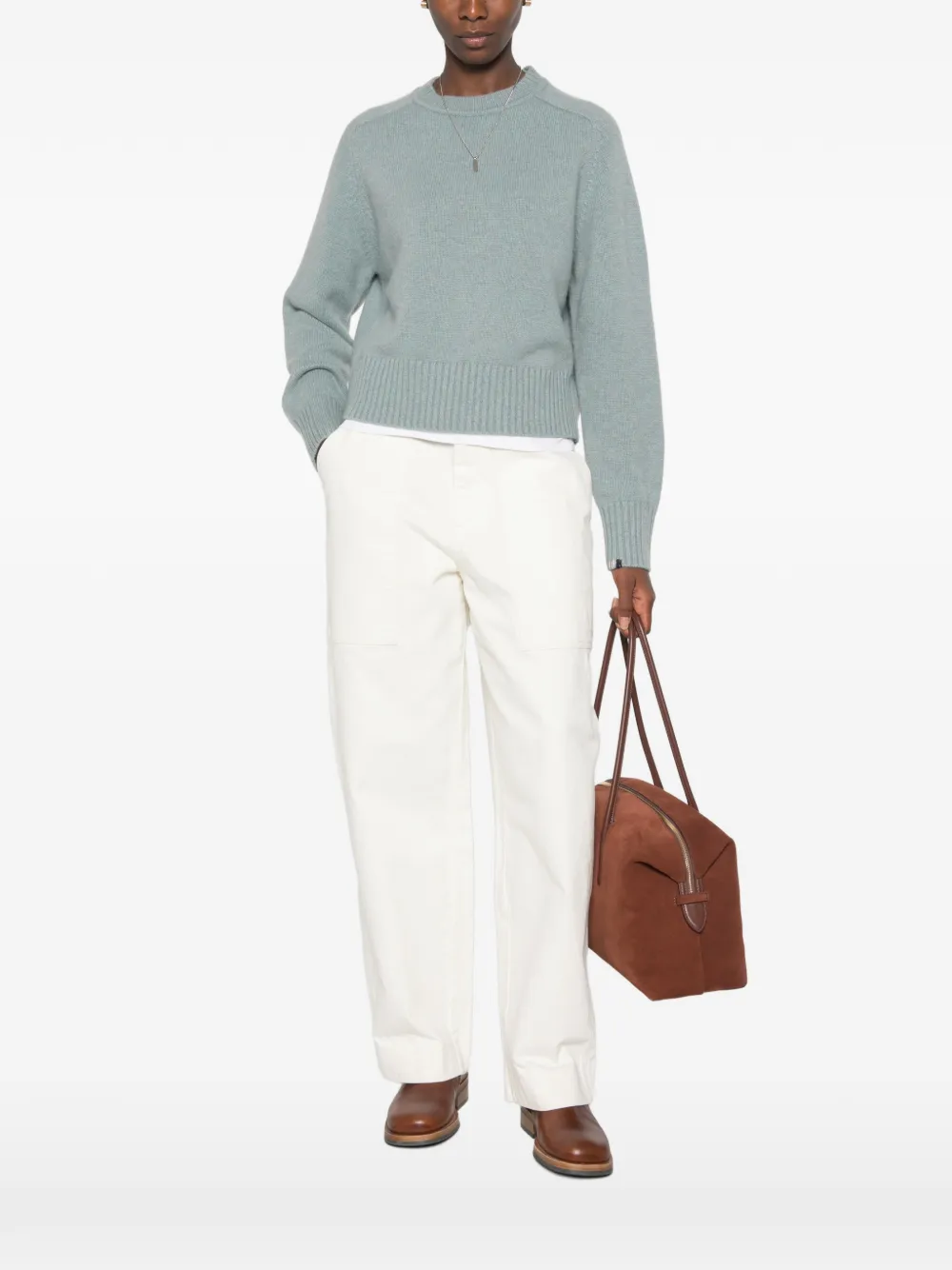 extreme cashmere Ribgebreide trui Blauw