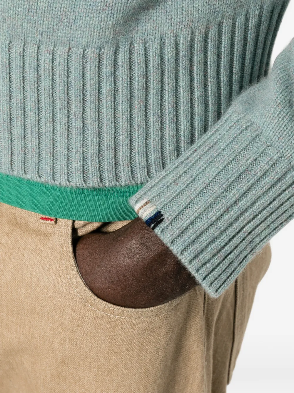 extreme cashmere Ribgebreide trui Blauw