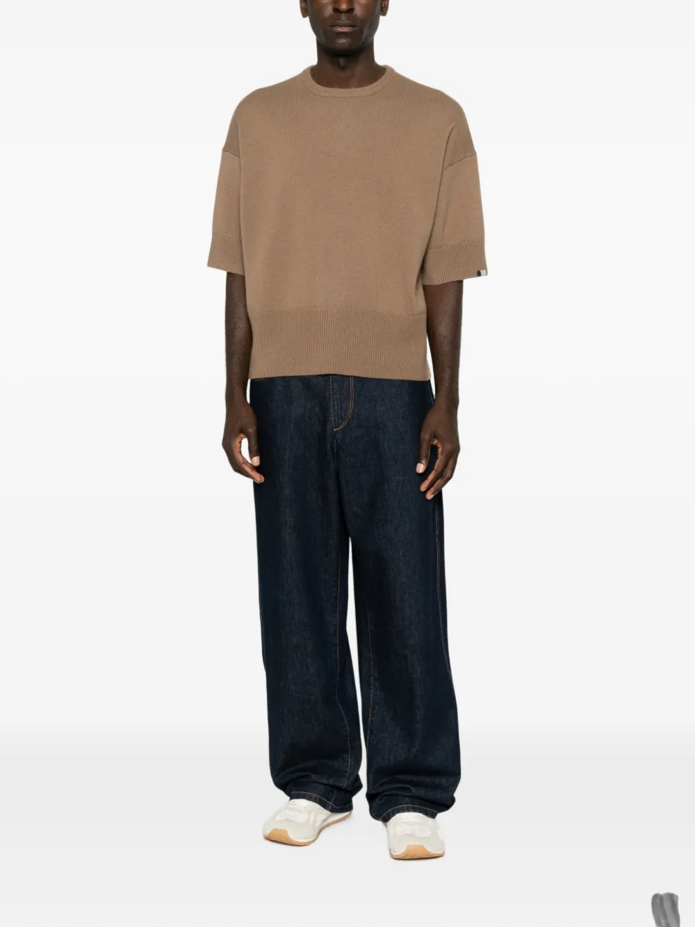 extreme cashmere Sassie kasjmier trui met V-hals Beige