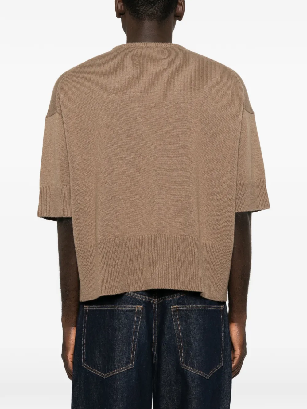 extreme cashmere Sassie kasjmier trui met V-hals Beige