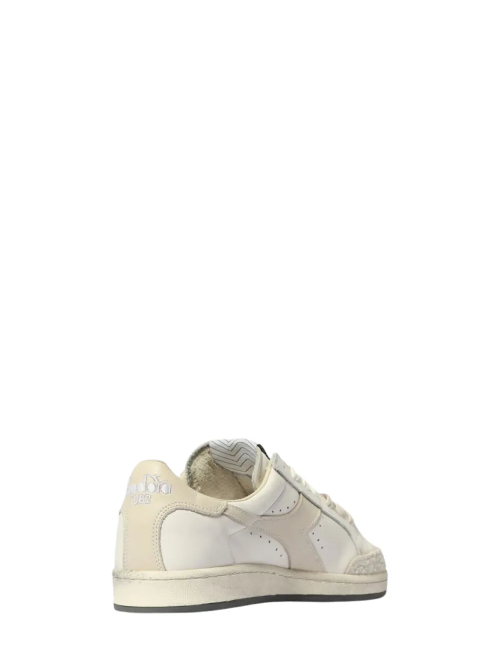 Diadora perforated panelled leather sneakers Wit