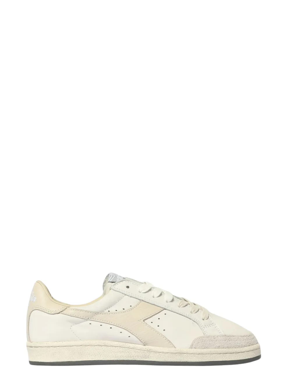 Diadora perforated panelled leather sneakers Wit