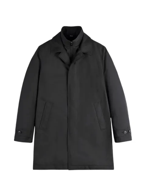 Fay Morning button-fastening layered-neck coat