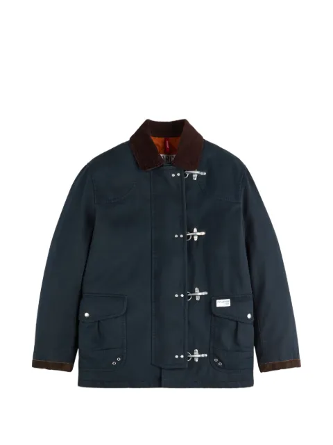 Fay 4 Ganci corduroy-collar lobster-claw-fastening coat