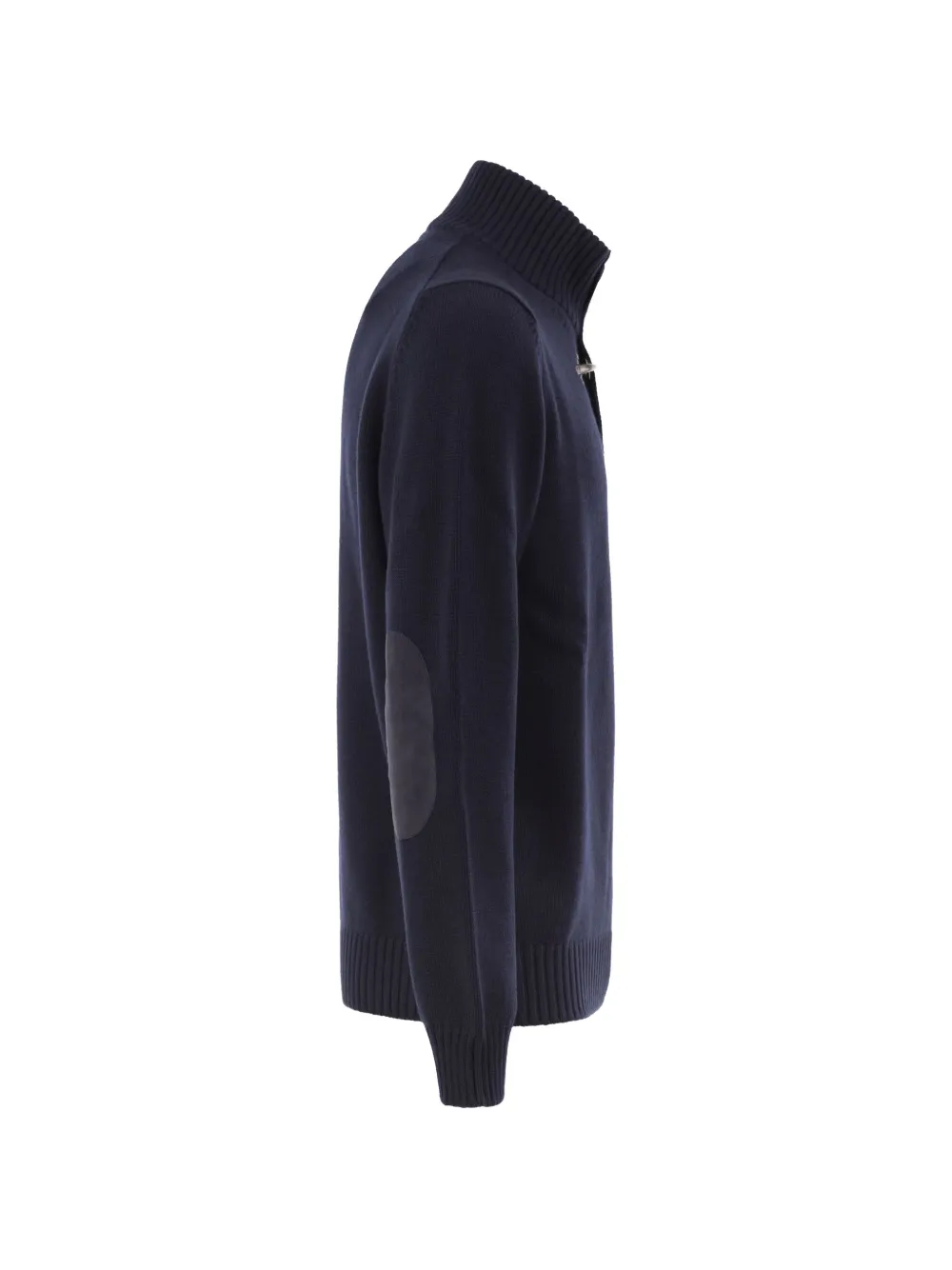 Fay Trui met haaksluiting en elleboogpatch Blauw
