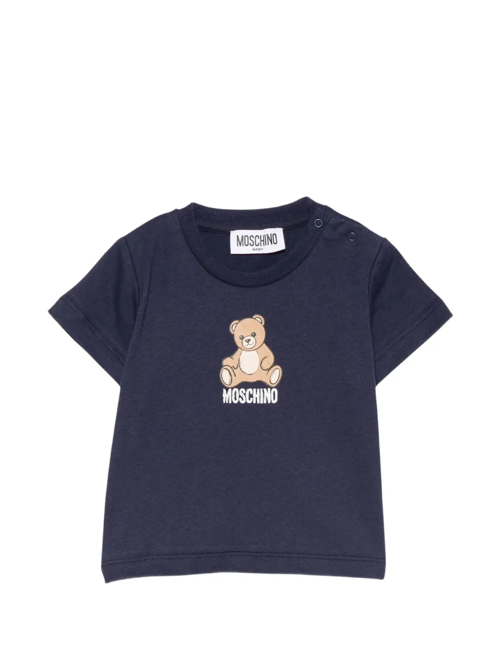 Moschino Kids Teddy Bear cotton T-shirt - Blu