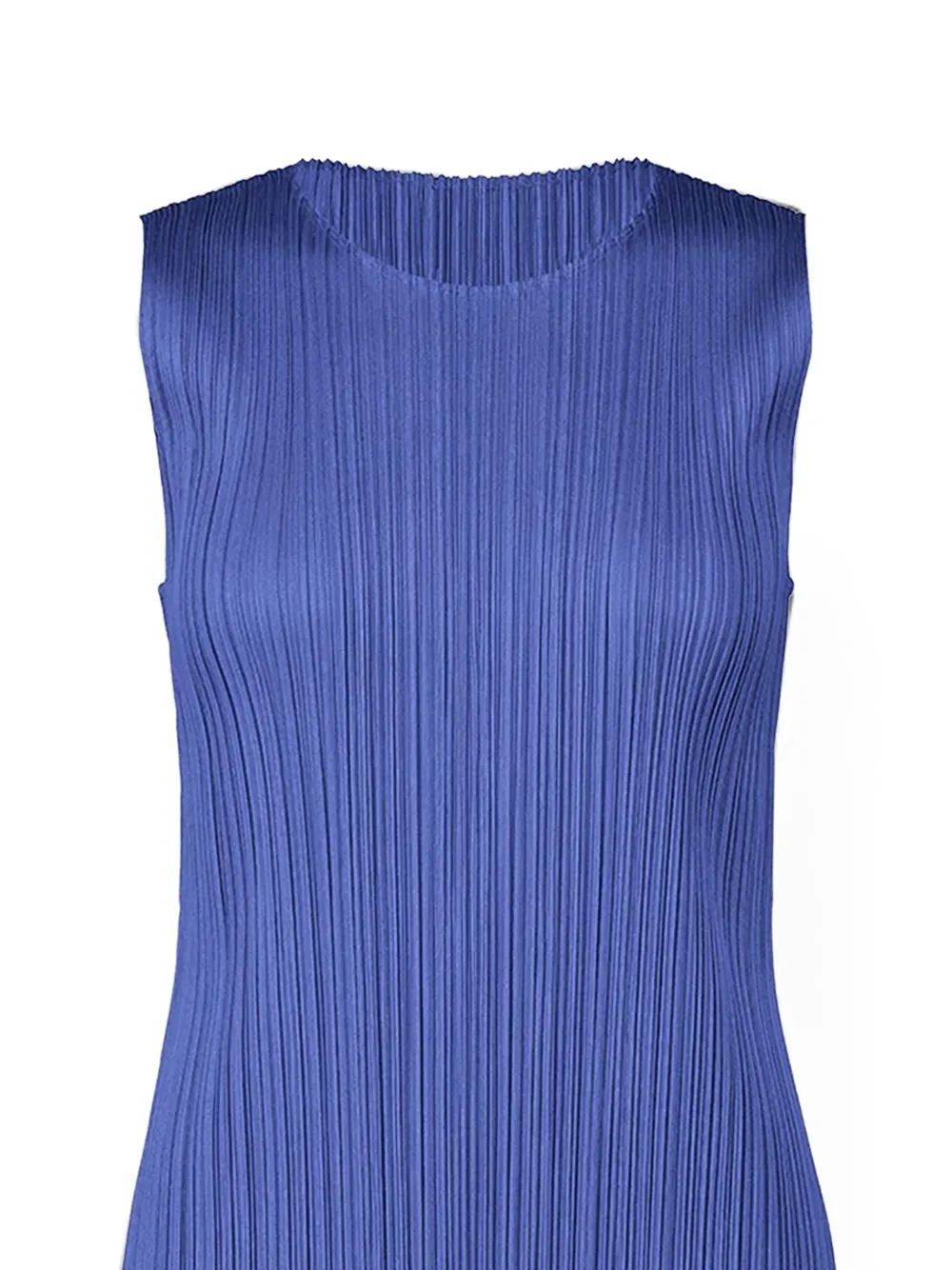 Pleats Please Issey Miyake May Blue mouwloze maxi-jurk Blauw