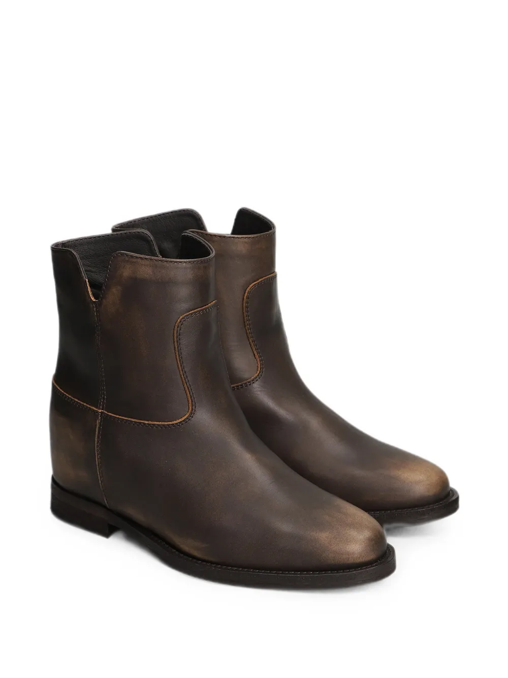 Via Roma 15 faded-effect ankle boots Bruin