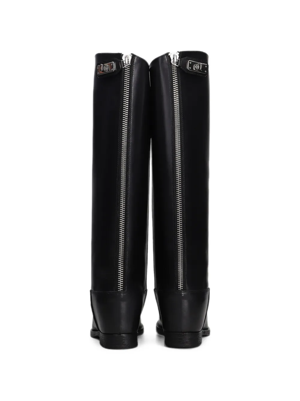 Via Roma 15 rear-zip-fastening knee-high boots Zwart