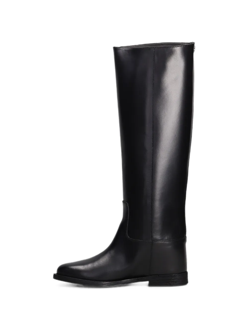Via Roma 15 rear-zip-fastening knee-high boots Zwart