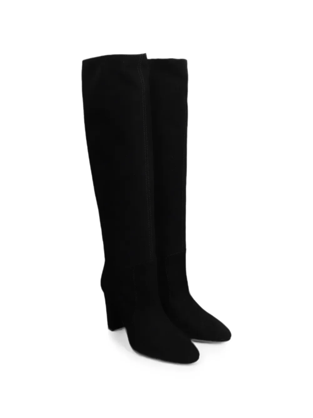 Via Roma 15 block-heel knee-high boots Zwart