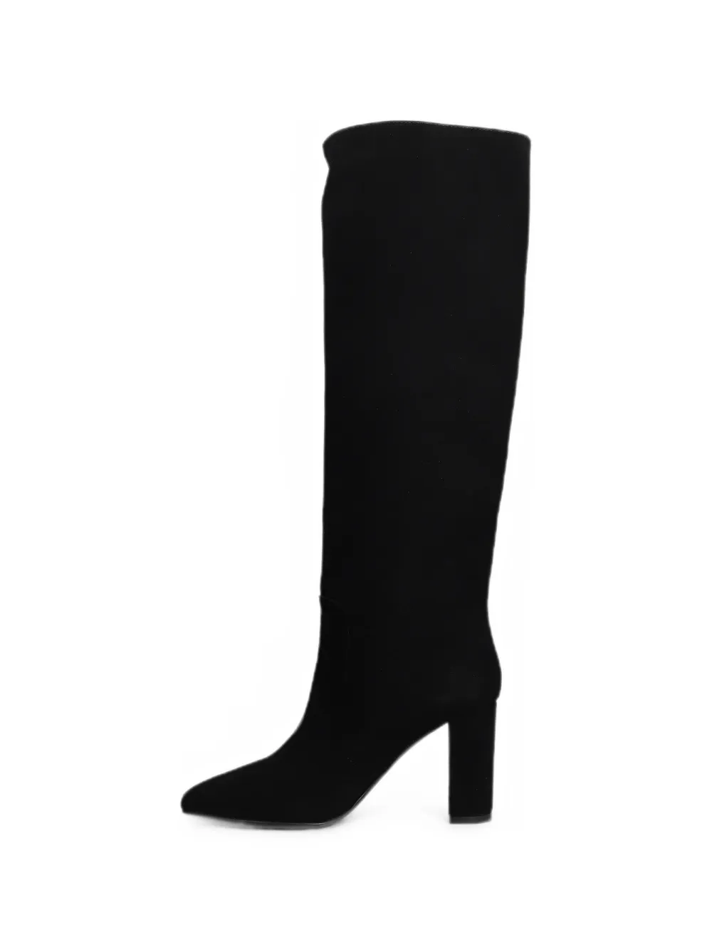 Via Roma 15 block-heel knee-high boots Zwart