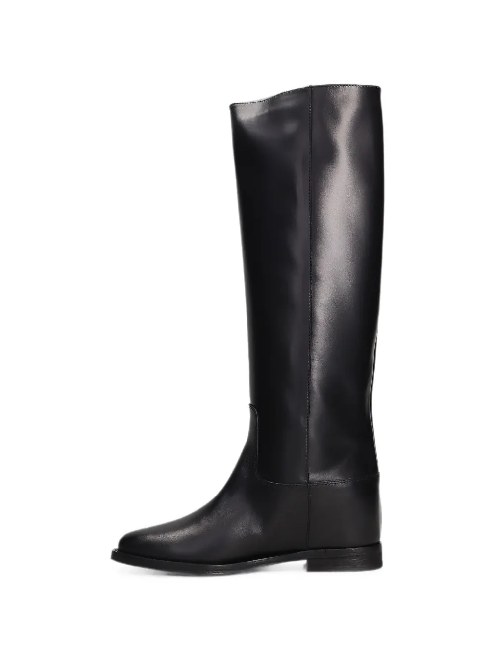 Via Roma 15 zip-fastening buckle-detail knee-high boots Zwart