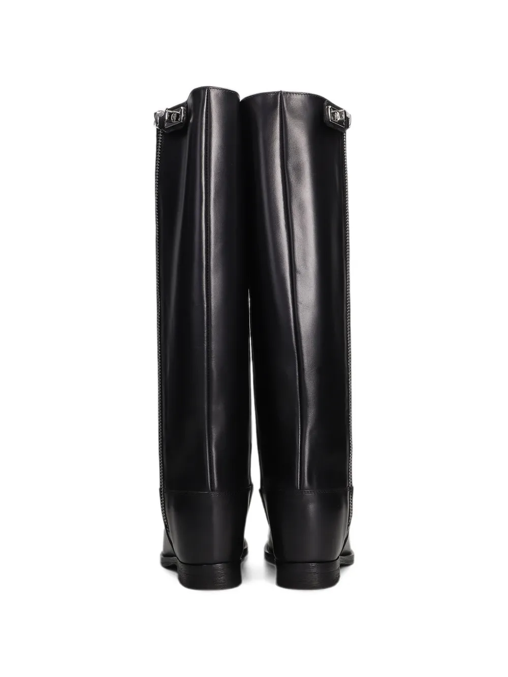 Via Roma 15 zip-fastening buckle-detail knee-high boots Zwart