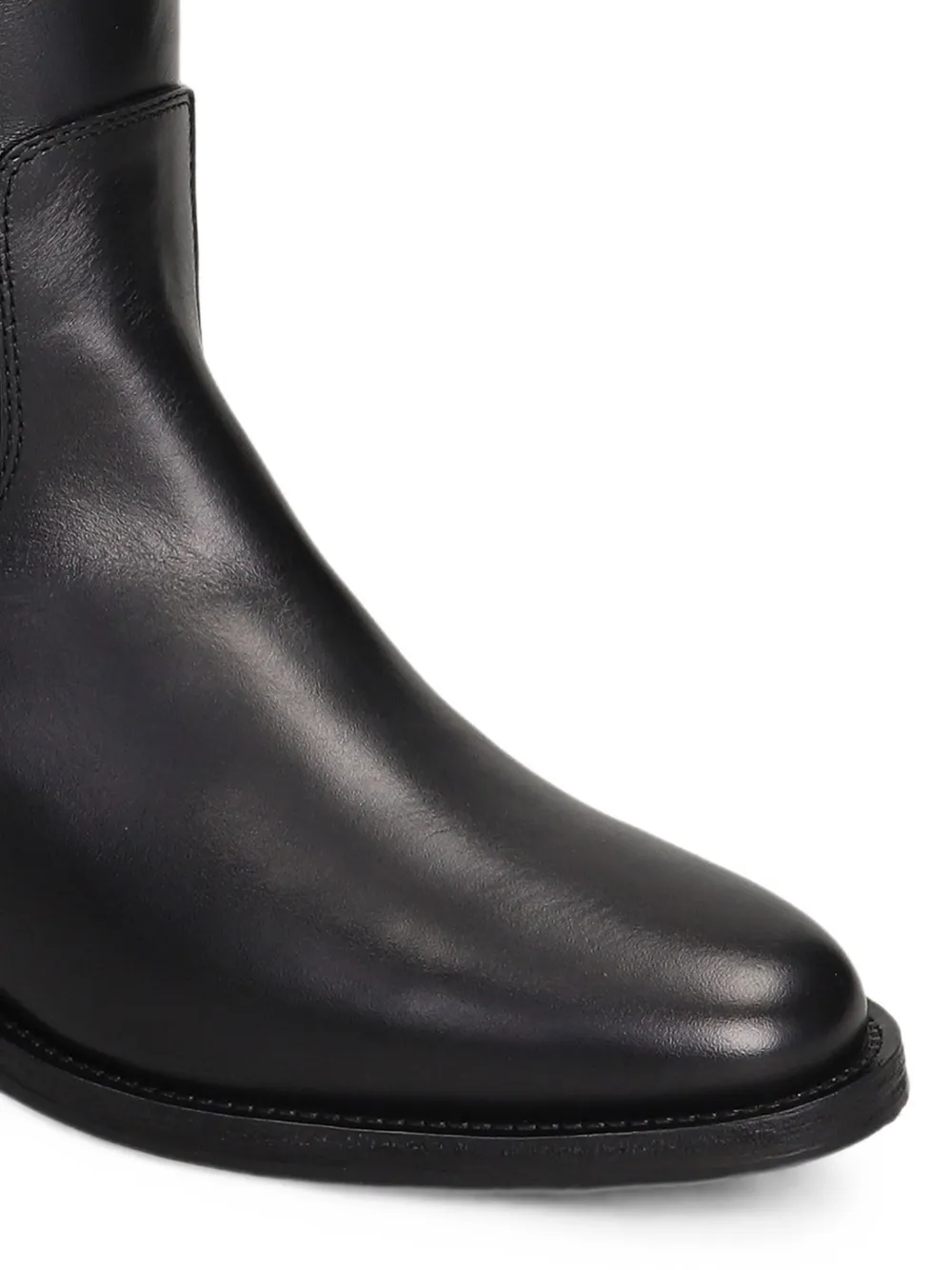 Via Roma 15 zip-fastening buckle-detail knee-high boots Zwart