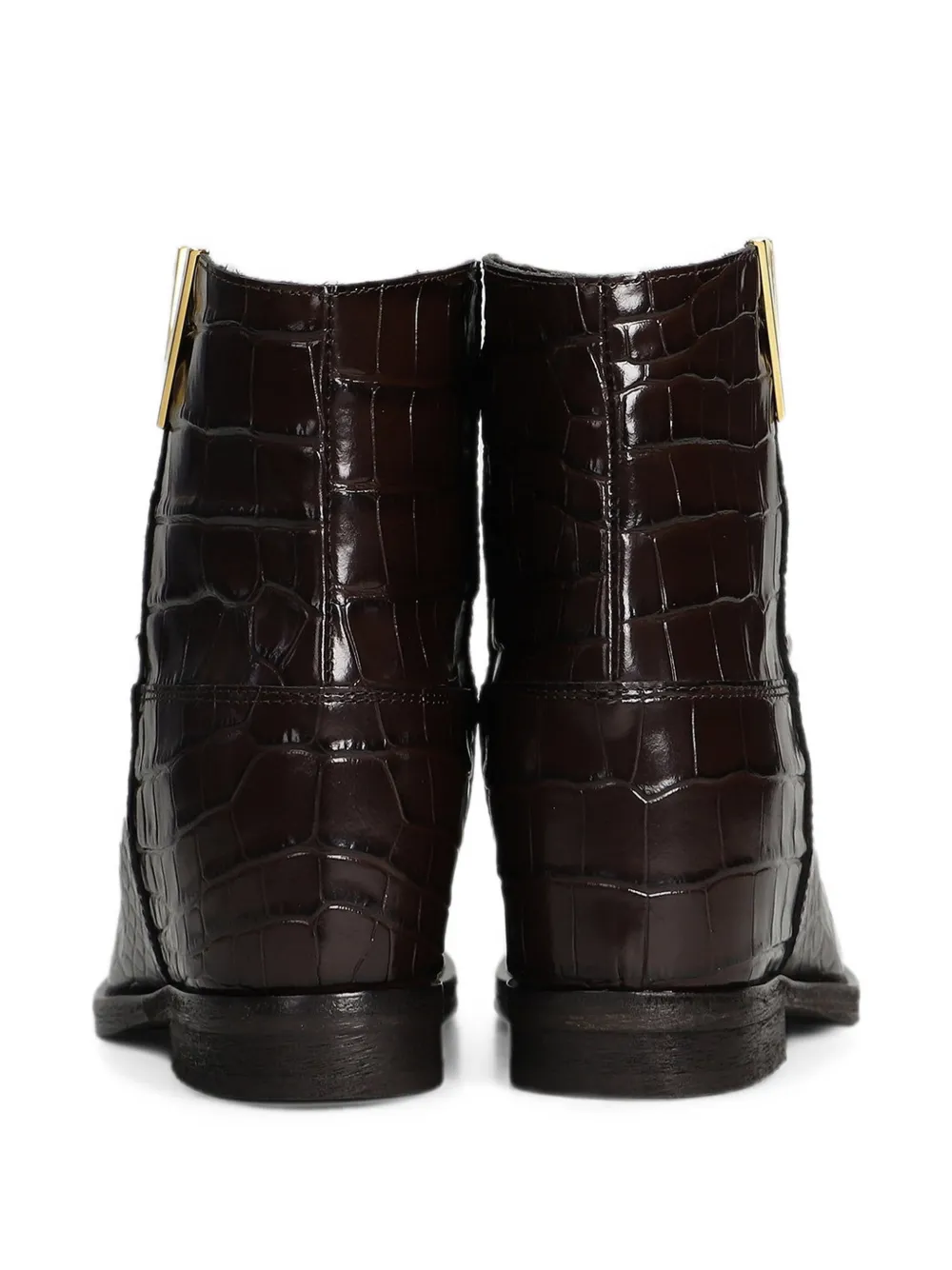 Via Roma 15 croc-effect internal wedge-heel ankle boots Bruin