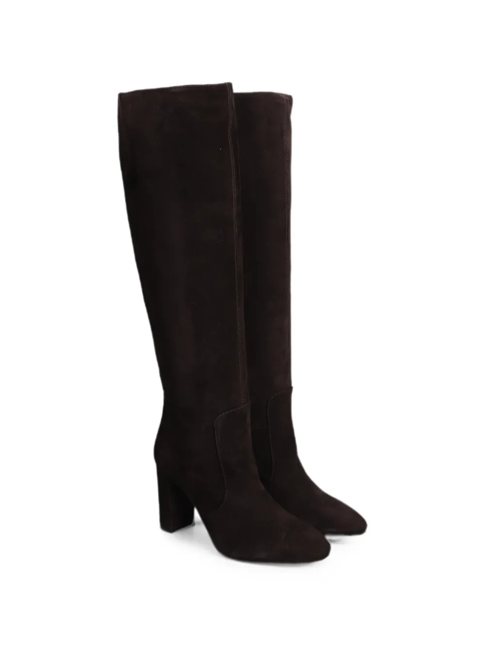 Via Roma 15 suede block-heel boots Bruin