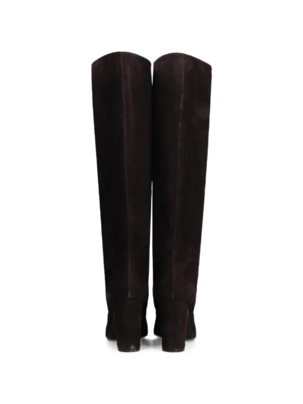 Via Roma 15 suede block-heel boots Bruin