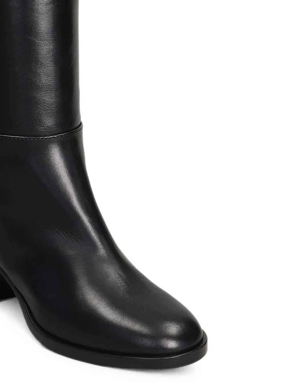 Via Roma 15 calf leather knee-high boots Zwart