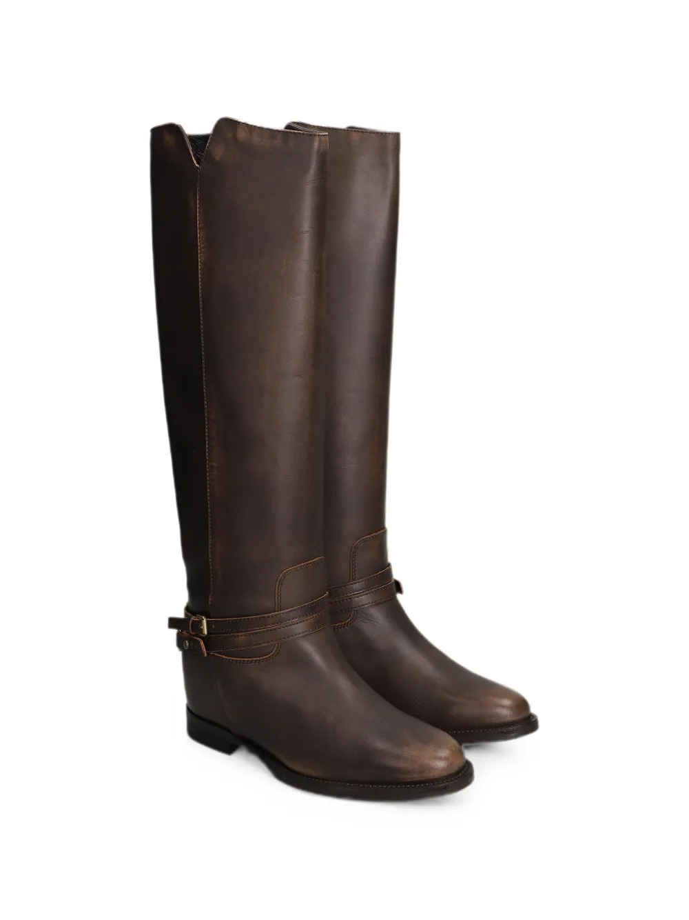 Via Roma 15 buckle-strap knee-high boots Bruin