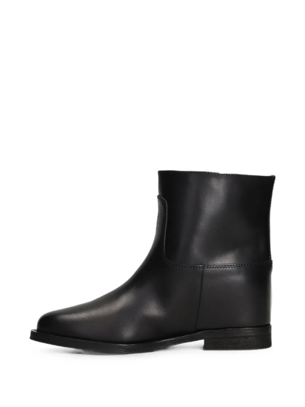 Via Roma 15 zip-fastening internal wedge-heel ankle boots Zwart