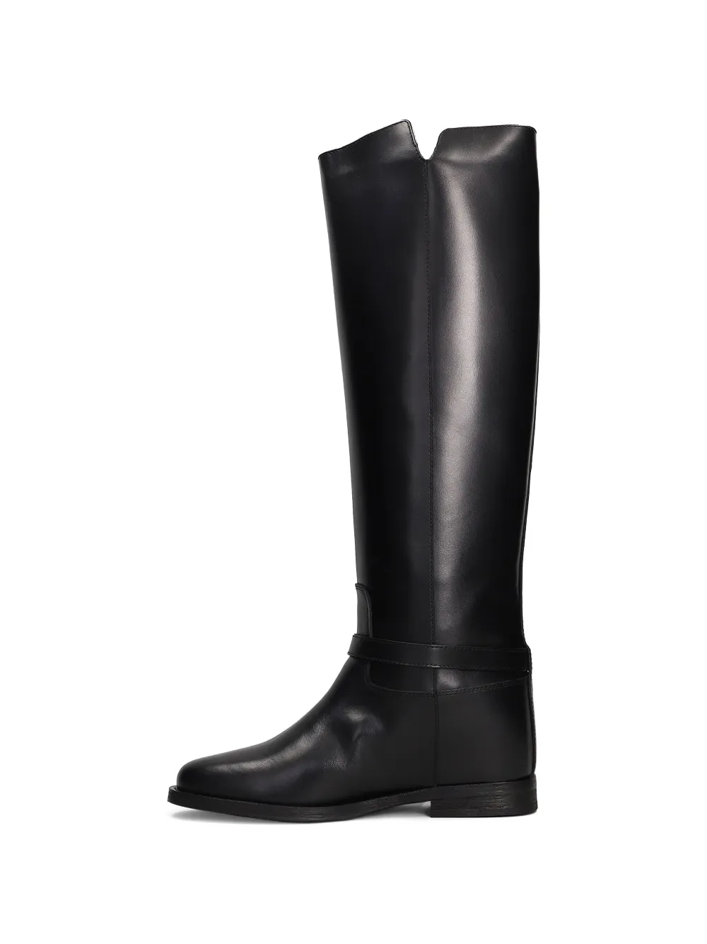 Via Roma 15 buckle-strap knee-high boots Zwart