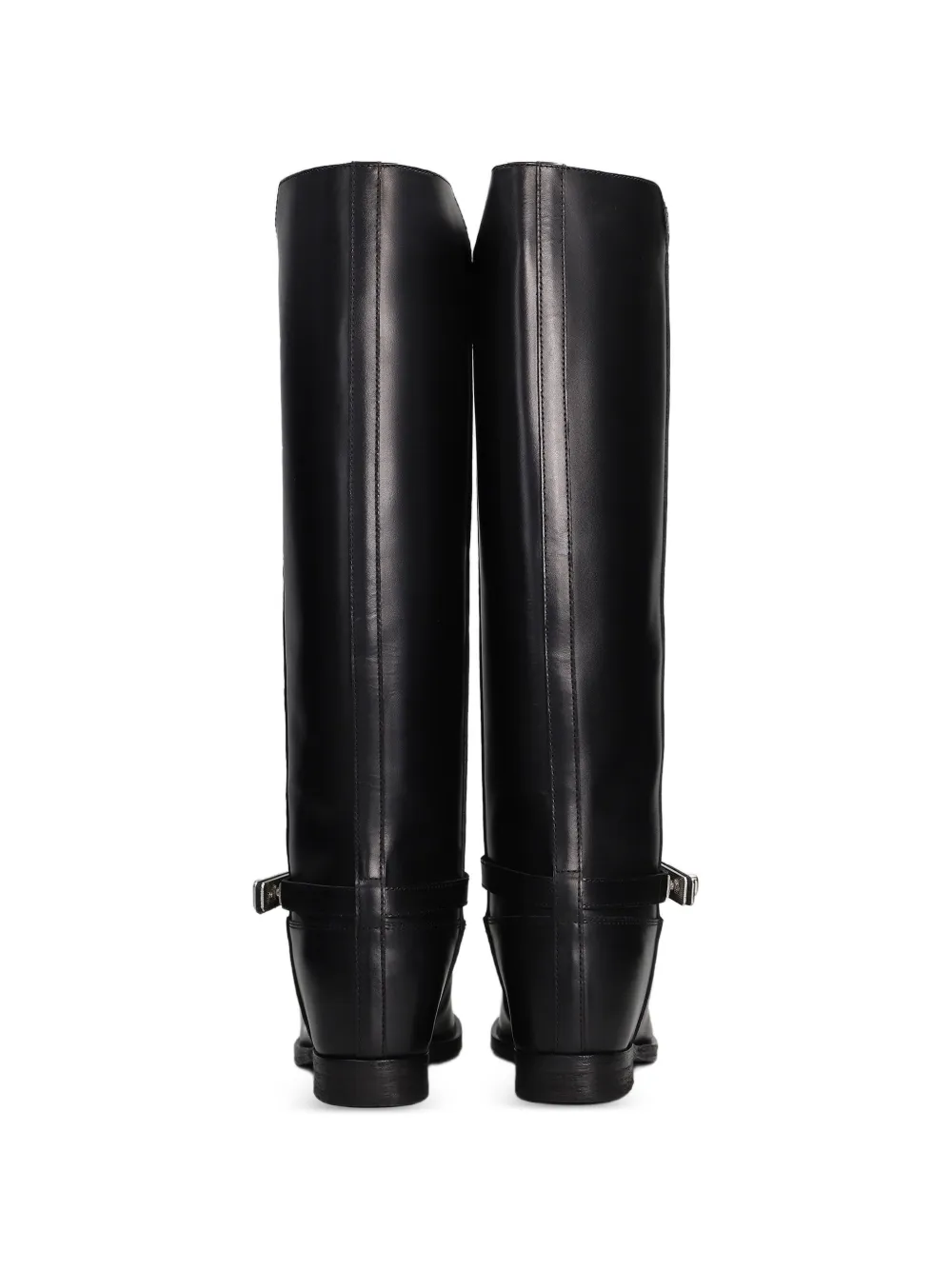Via Roma 15 buckle-strap knee-high boots Zwart