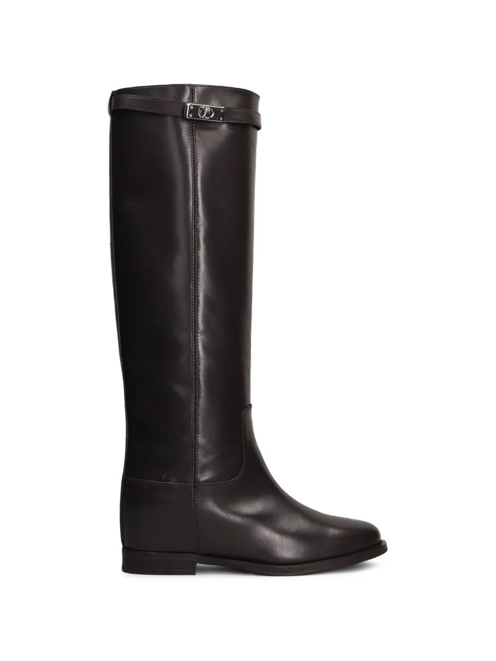 Via Roma 15 buckled leather knee-high boots Bruin
