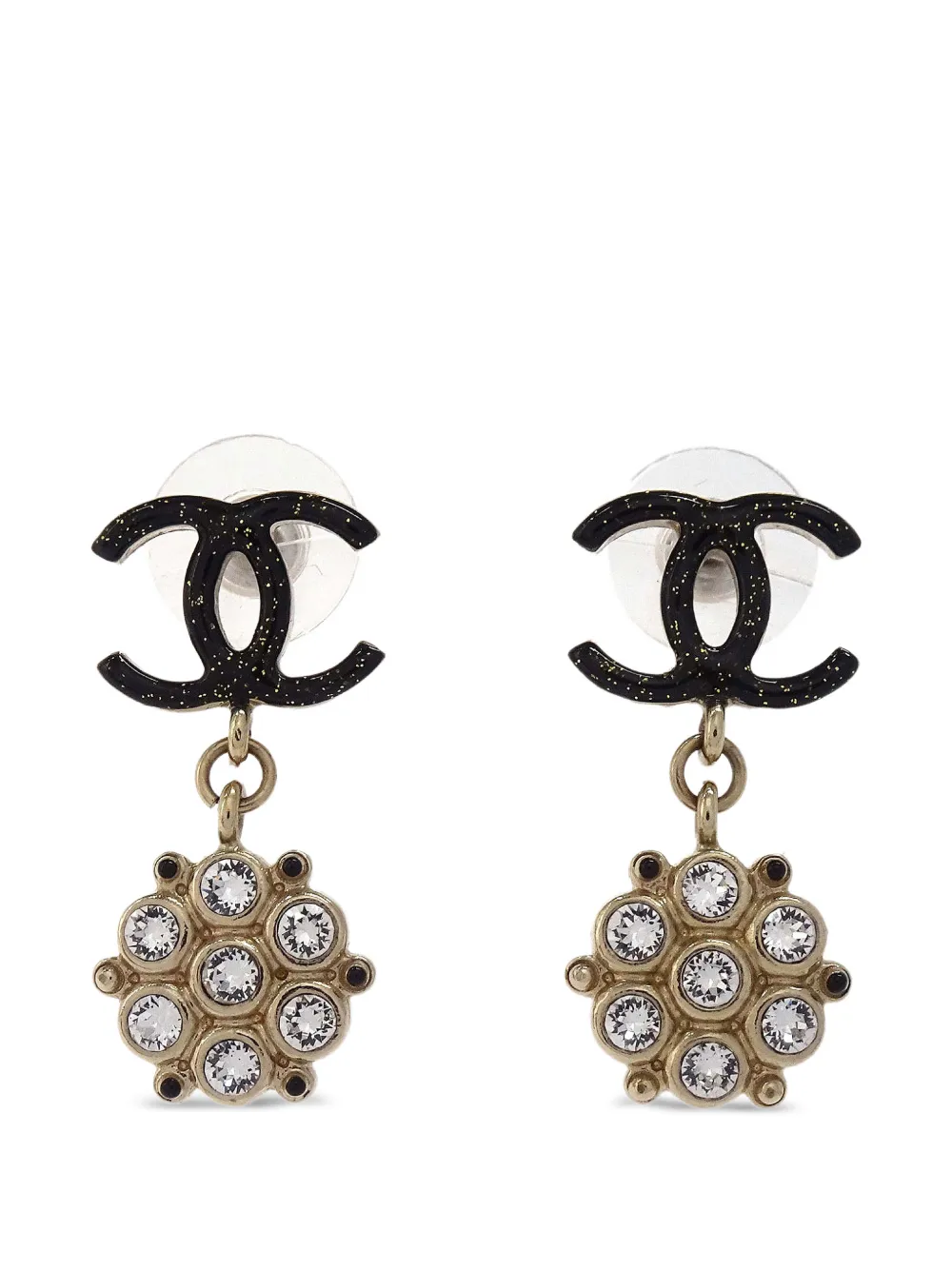 CHANEL Pre-Owned 2019 CC dangle earrings - Oro