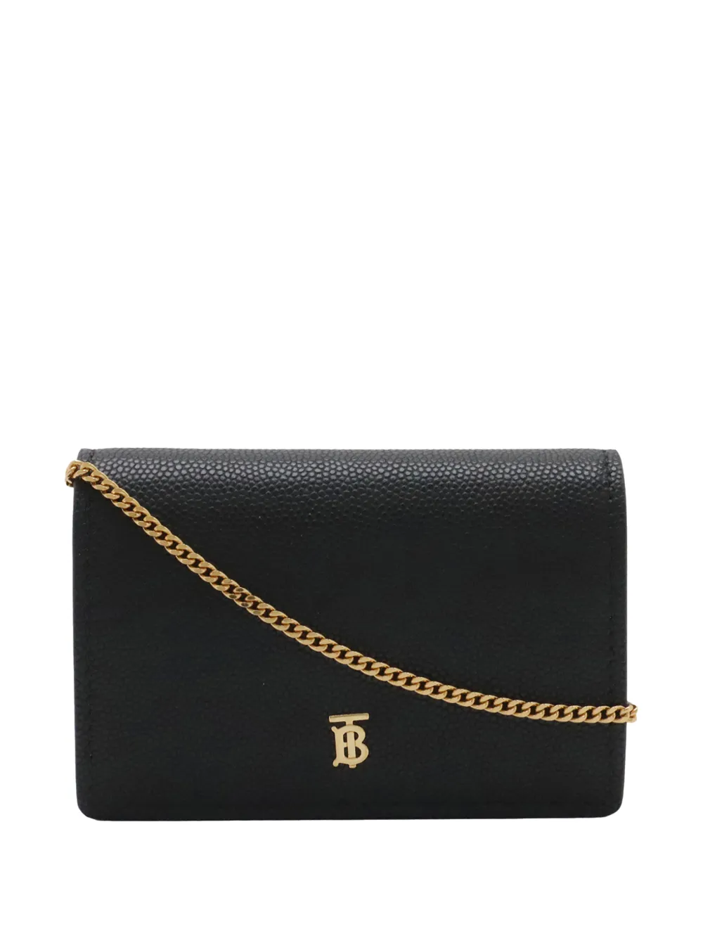 Burberry Pre-Owned 2018-2023 Grained Calfskin TB Jessie Card Case on Chain crossbody bag - Nero