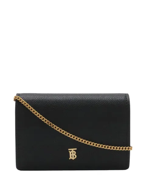 Burberry Pre-Owned 2018-2023 Grained Calfskin TB Jessie Card Case on Chain crossbody bag