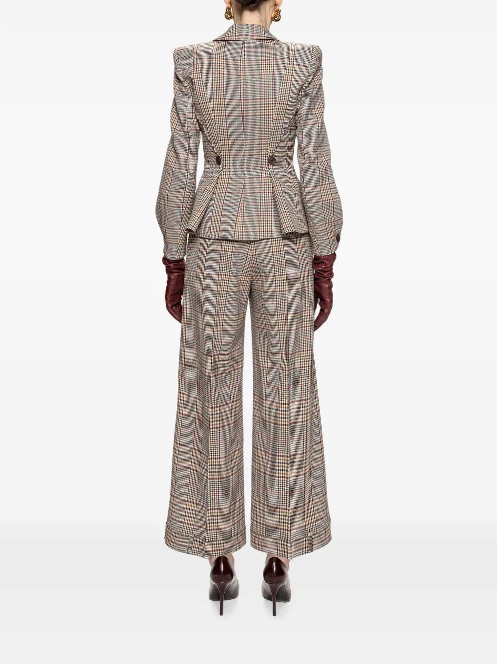 NISSA Geruit colbert Beige