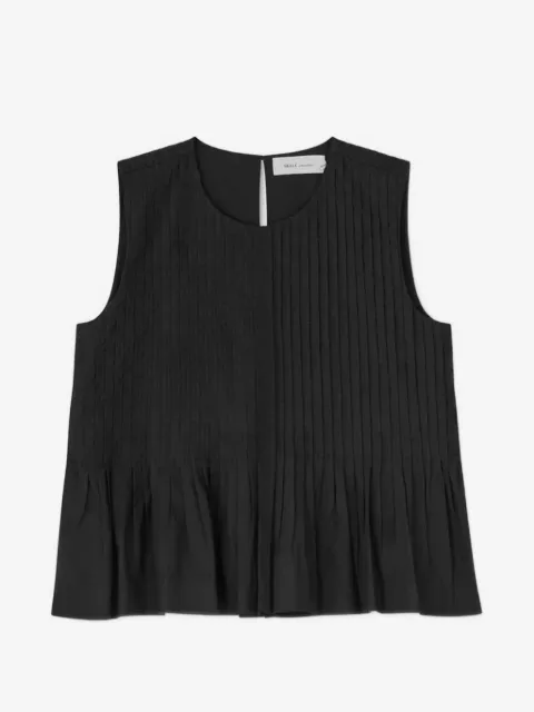 Skall Studio top Pavlova con peplum y pinzas