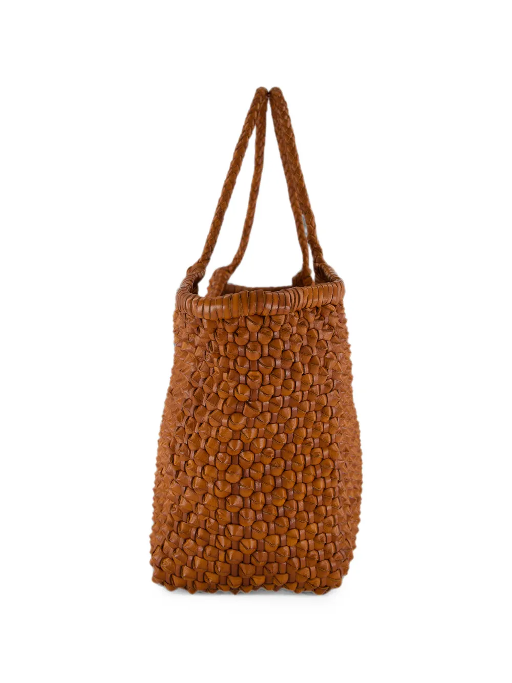 DRAGON DIFFUSION Nantucket Cactus geweven leren shopper Bruin