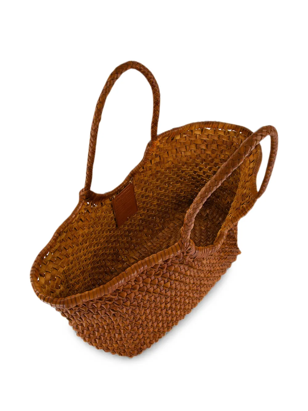DRAGON DIFFUSION Nantucket Cactus geweven leren shopper Bruin