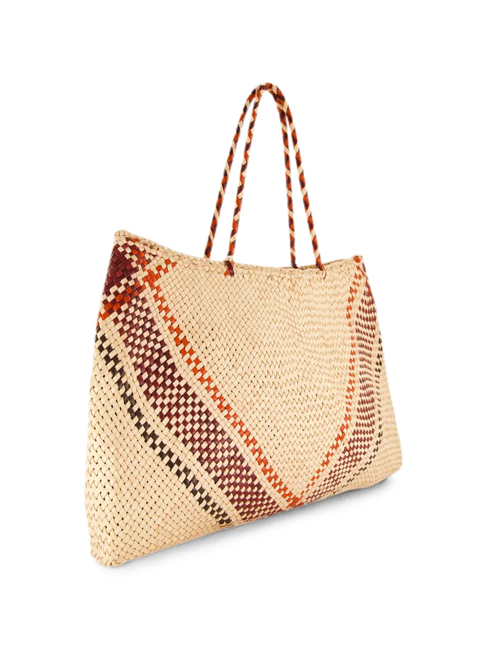 DRAGON DIFFUSION Grote Maori Sophie geweven shopper Beige
