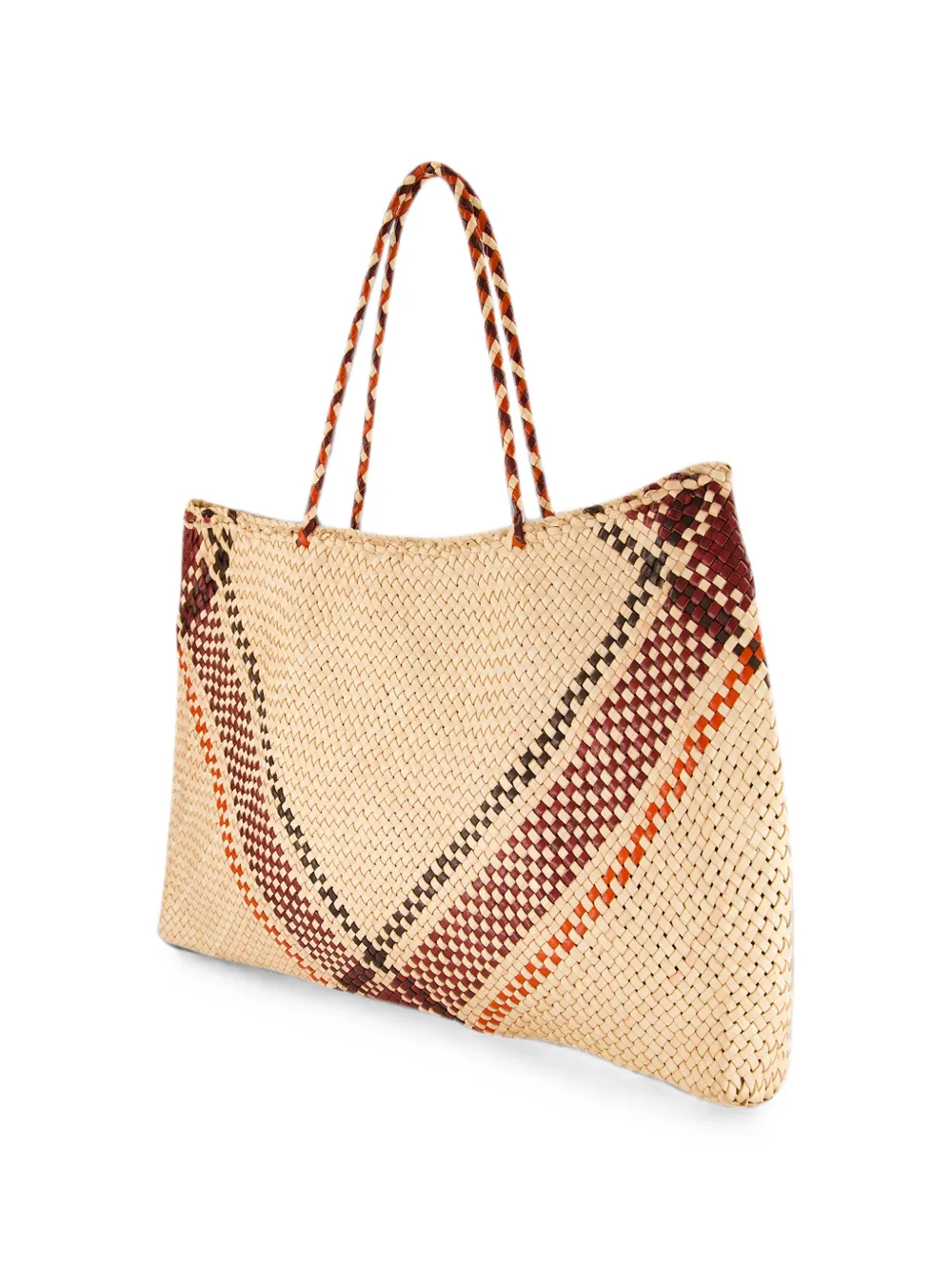 DRAGON DIFFUSION Grote Maori Sophie geweven shopper Beige