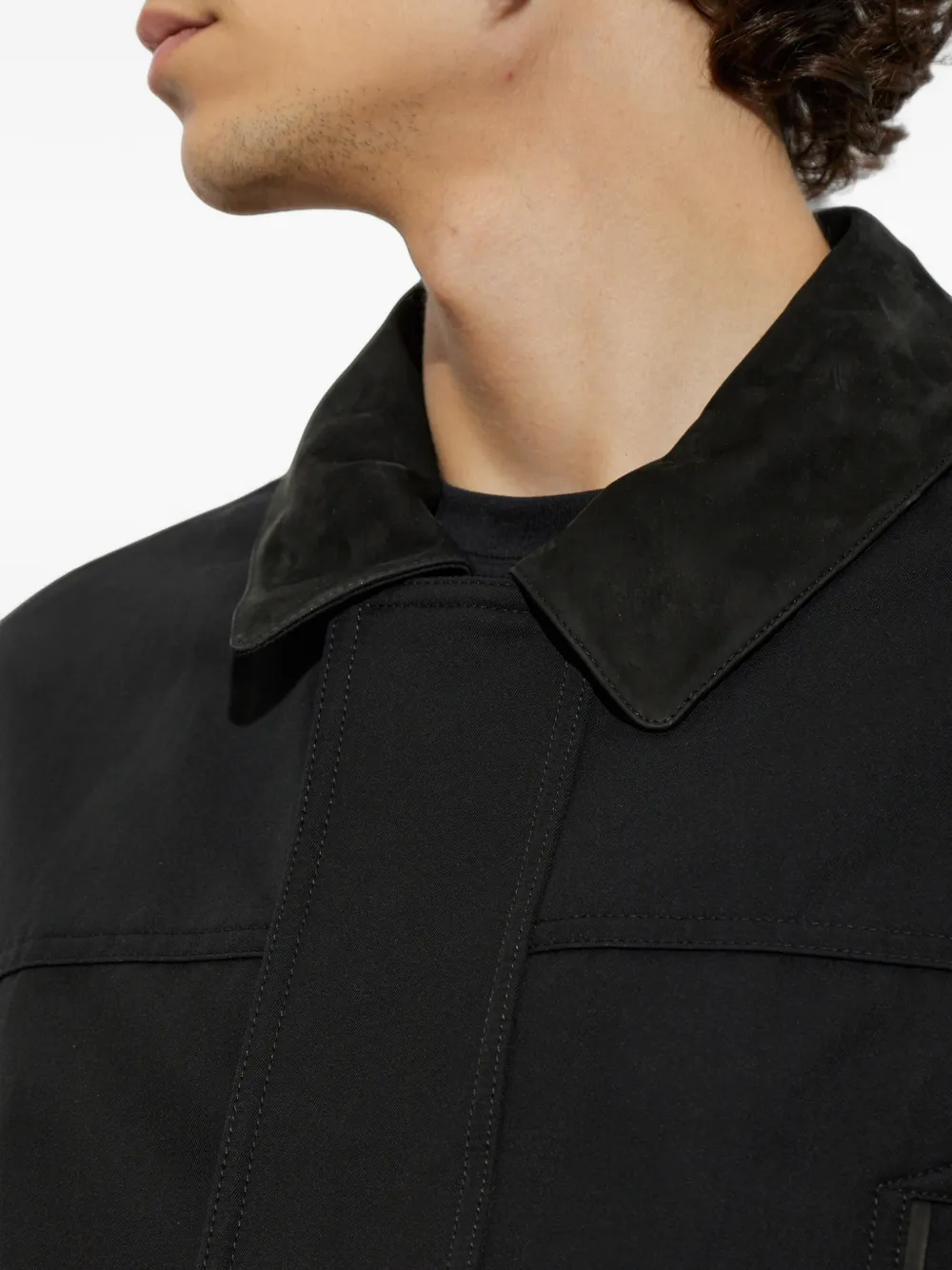 TOM FORD Jack met twill kraag Zwart