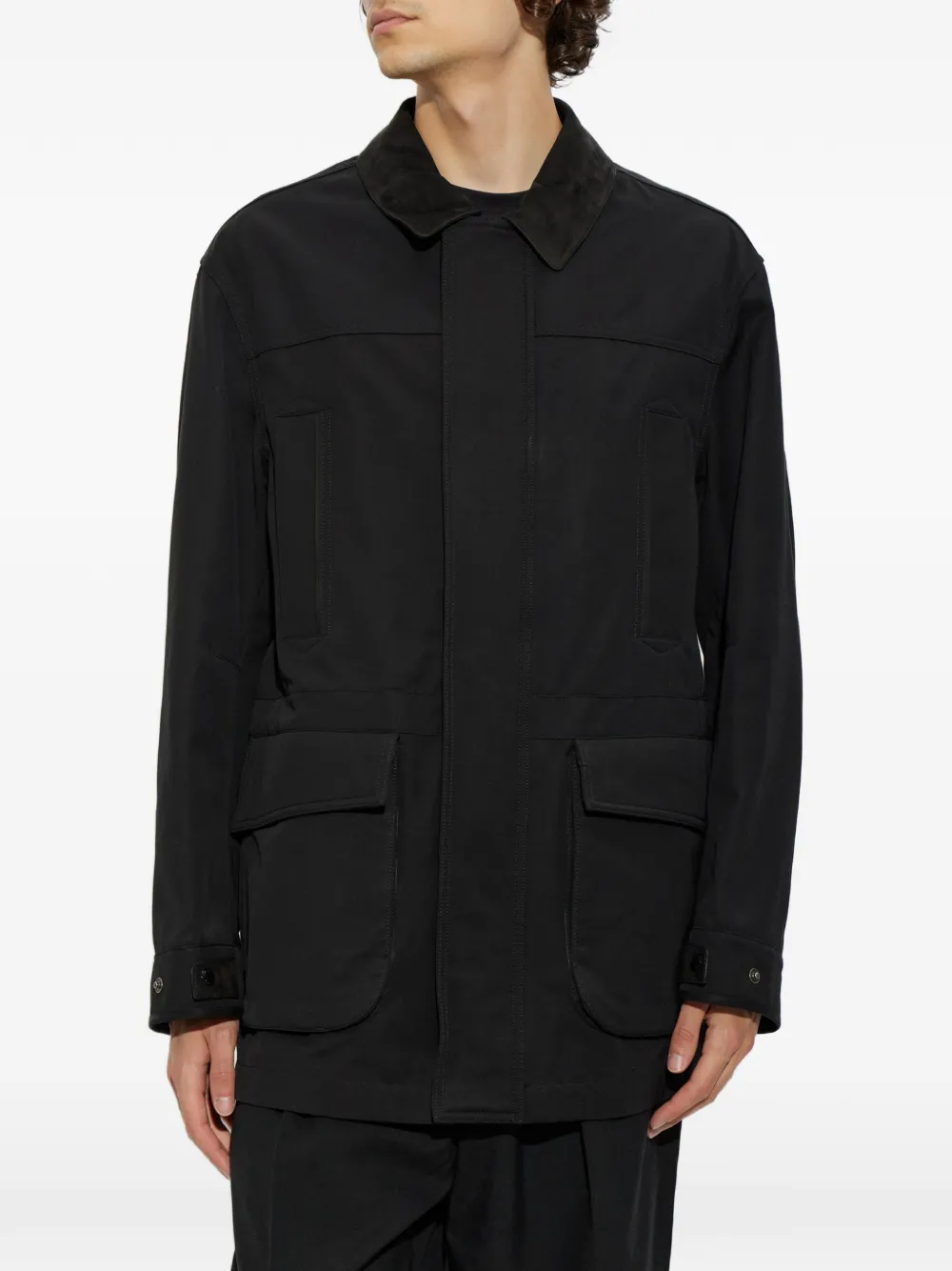 TOM FORD Jack met twill kraag Zwart