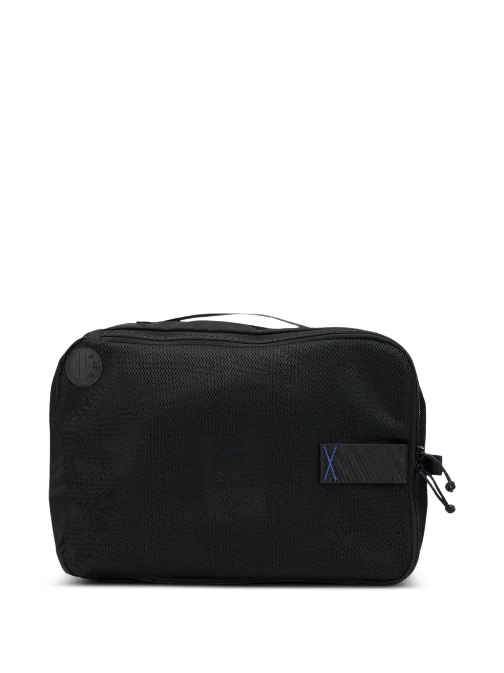 Porter-Yoshida & Co. mesh-panel zip-around clutch bag - Nero