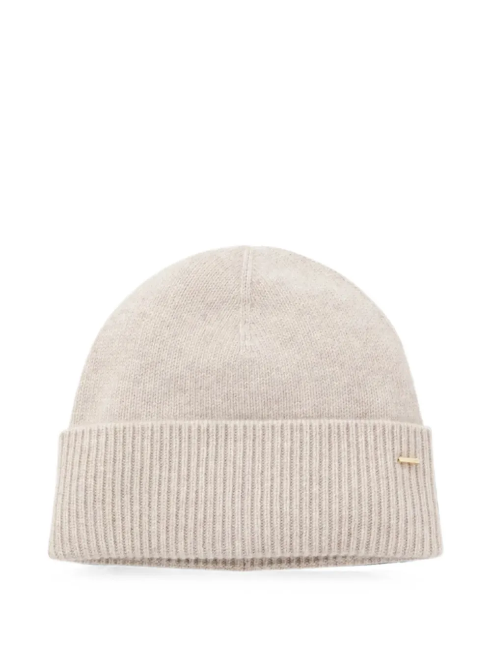BOSS Berretto in cashmere con logo in metallo - Toni neutri