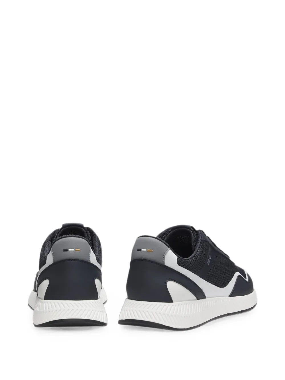 BOSS mesh trainers with ribbed sole Blauw