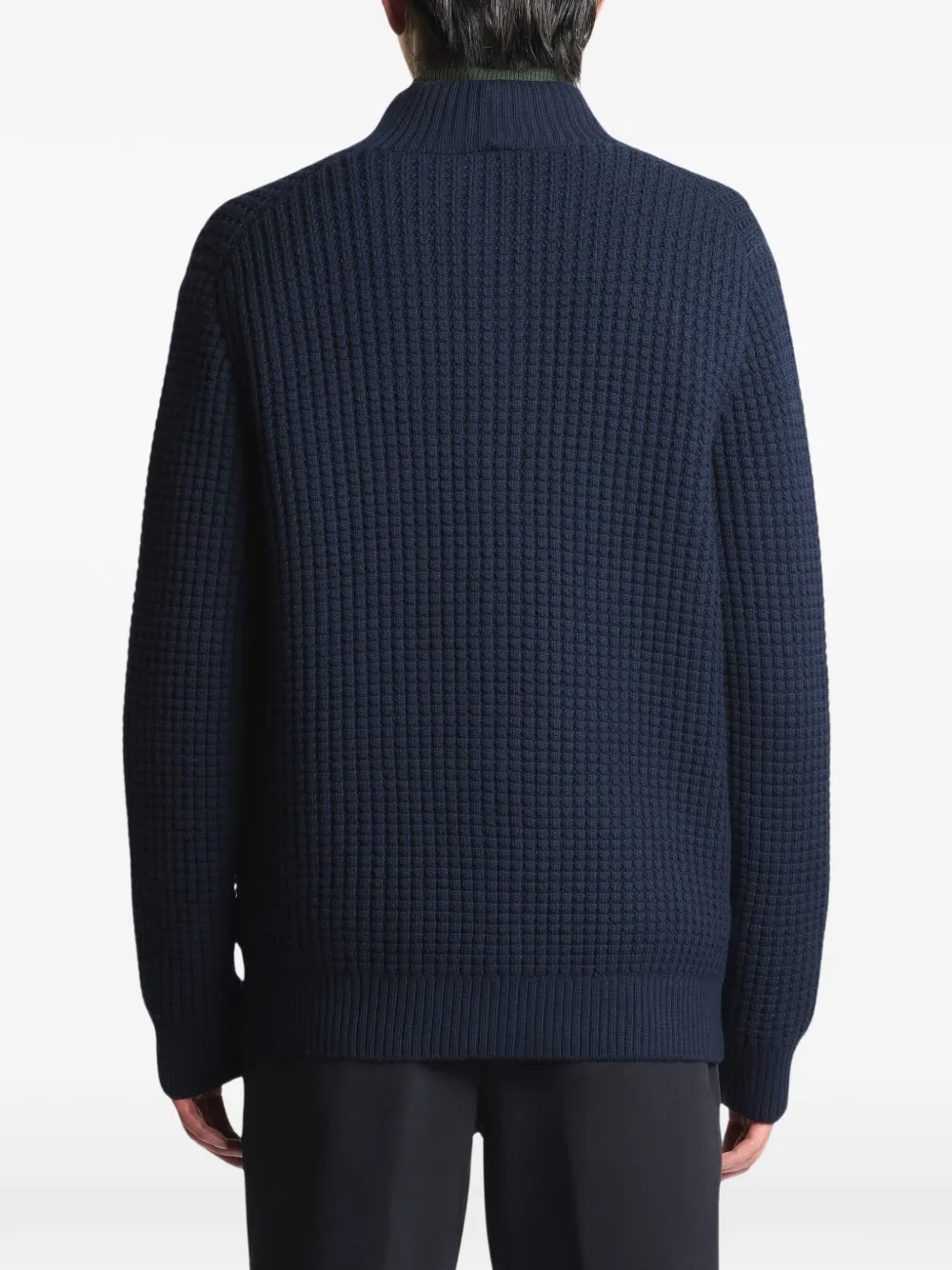Fay 3-in-1 wafelgebreid vest Blauw