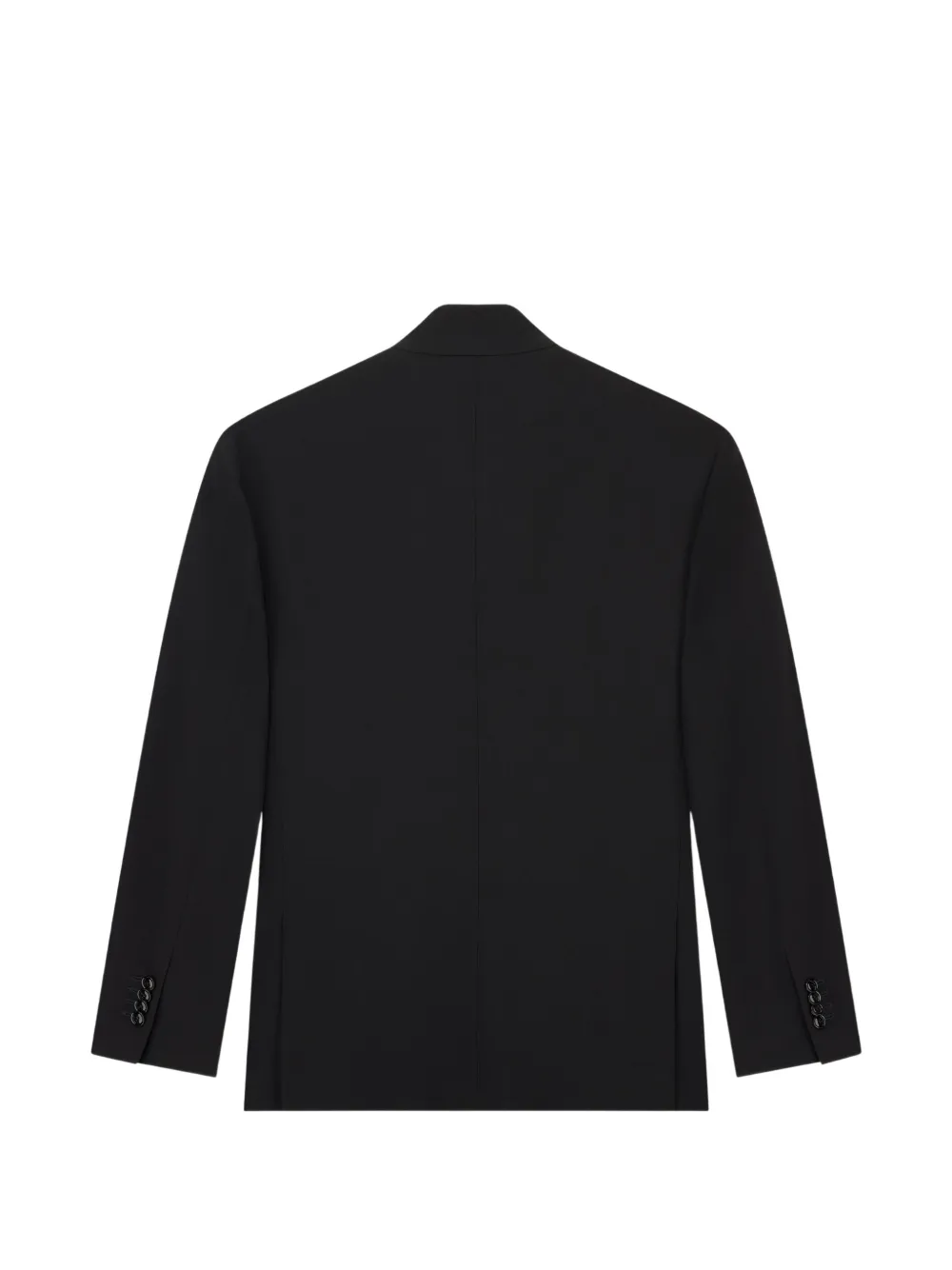 Giorgio Armani Wollen jack met ronde opstaande kraag Zwart