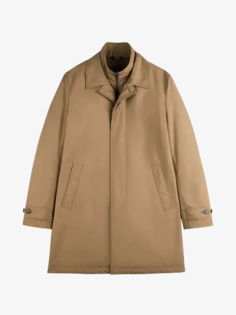 Fay Morning button-fastening layered-neck coat